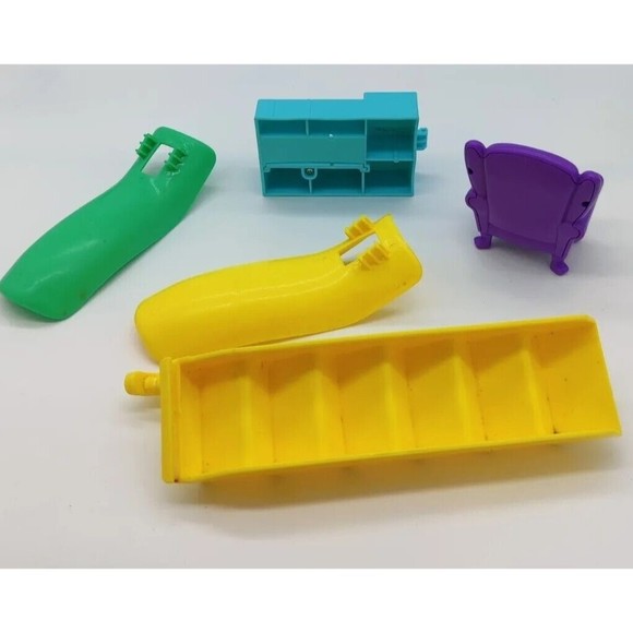 Disney Junior Muppet Babies Schoolhouse Replacement Pieces Chair Steps Slide Lot - Picture 6 of 6